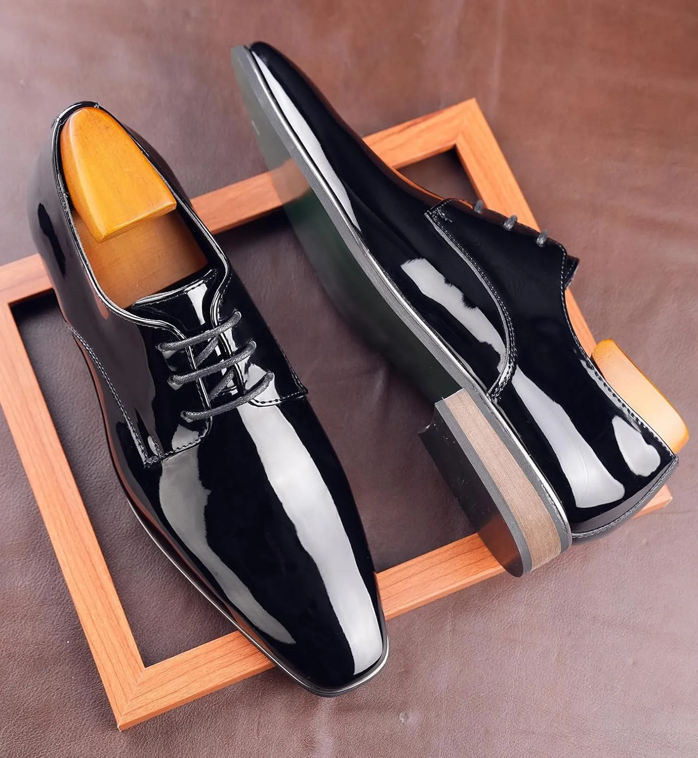Mens Oxfords Formal Dress Tuxedo Derby Shoes Casual Wedding Fashion Walking Shoes for Men
