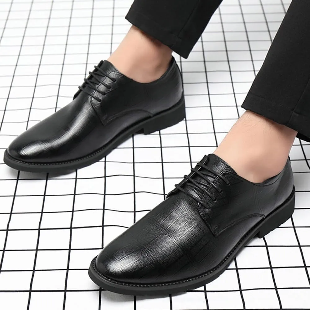 Mens Oxfords Shoes Leather Business Breathable Formal Classic Business Dress Shoes