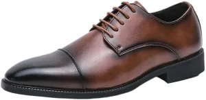 Men's Patent Leather Oxford Shoes Men Comfortable Classic Pointed Toe Gradient Design Tuxedo Shoes Breathable Leather Wingtip Brogue Oxfords