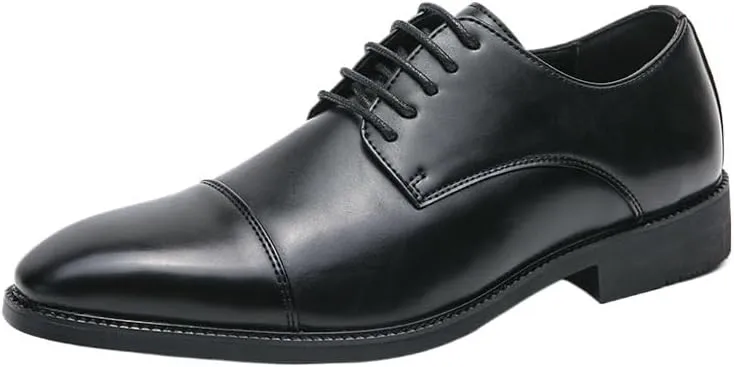 Men's Patent Leather Oxford Shoes Men Comfortable Classic Pointed Toe Gradient Design Tuxedo Shoes Breathable Leather Wingtip Brogue Oxfords