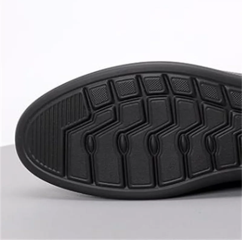 Men's Premium Leather Casual Slip on Loafers Breathable Driving Shoes Classic Lace-up Formal Men Slip Resistant Work Oxford