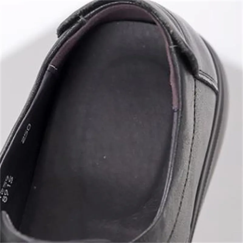 Men's Premium Leather Casual Slip on Loafers Breathable Driving Shoes Classic Lace-up Formal Men Slip Resistant Work Oxford