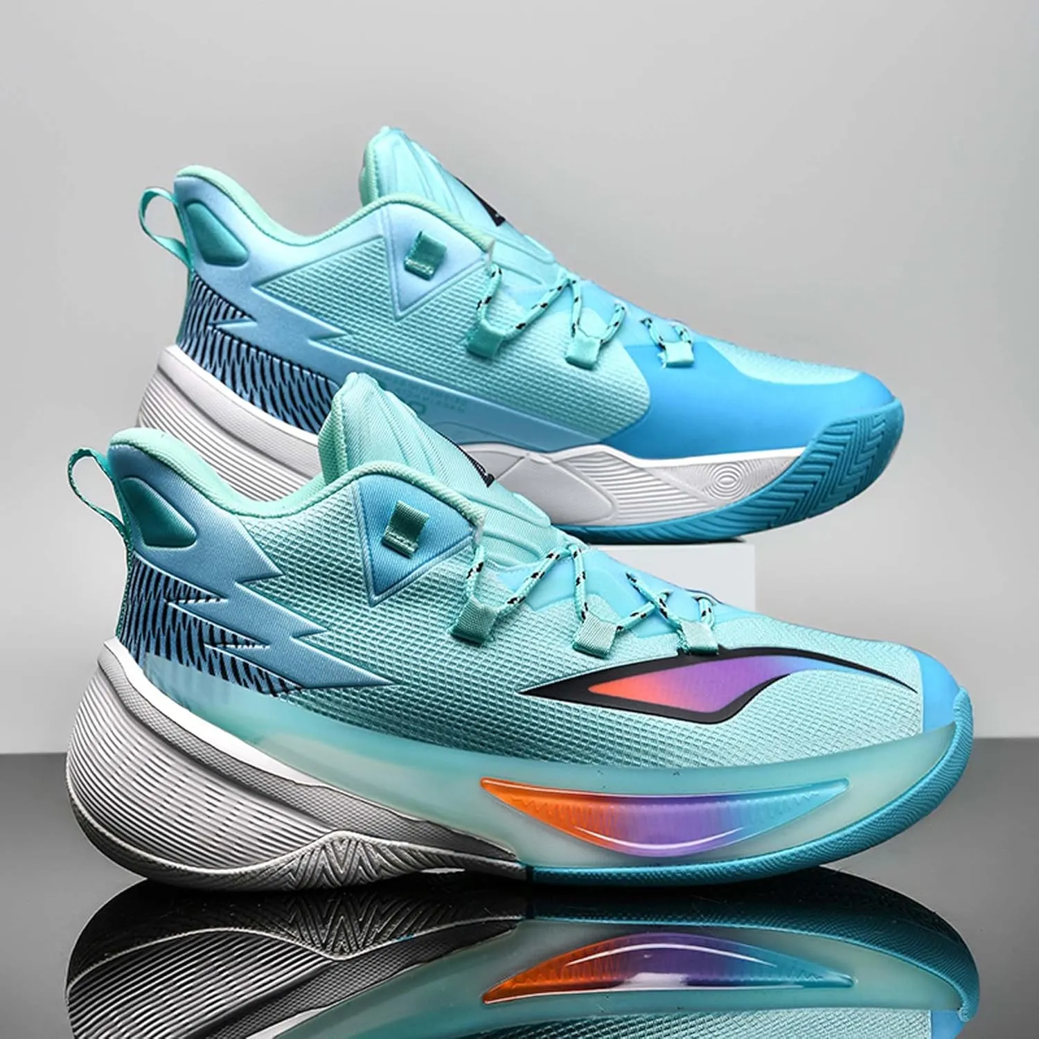 Men's Professional Match Basketball Shoes Street Combat Basketball Sneakers Women's Non-Slip Breathable Casual Sneakers Arch Support Walking Shoes