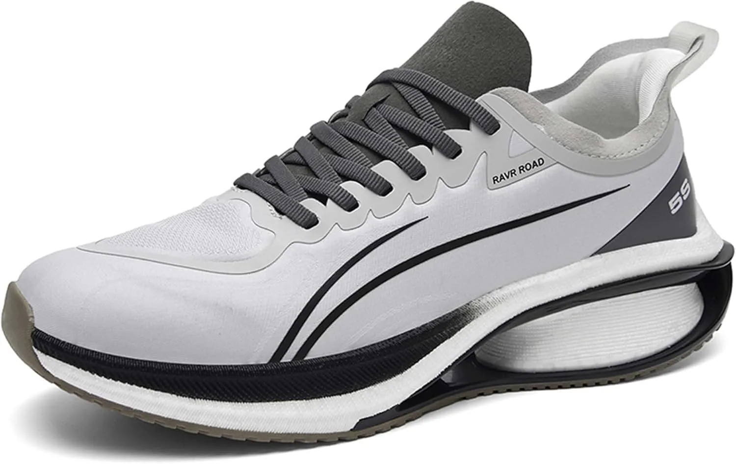 Men's Road Running Shoes Lightweight Breathable Fashion Sneakers Indoor Outdoor Slip Cushioned Training Sports Running Shoes Outdoor Casual Walking Shoes