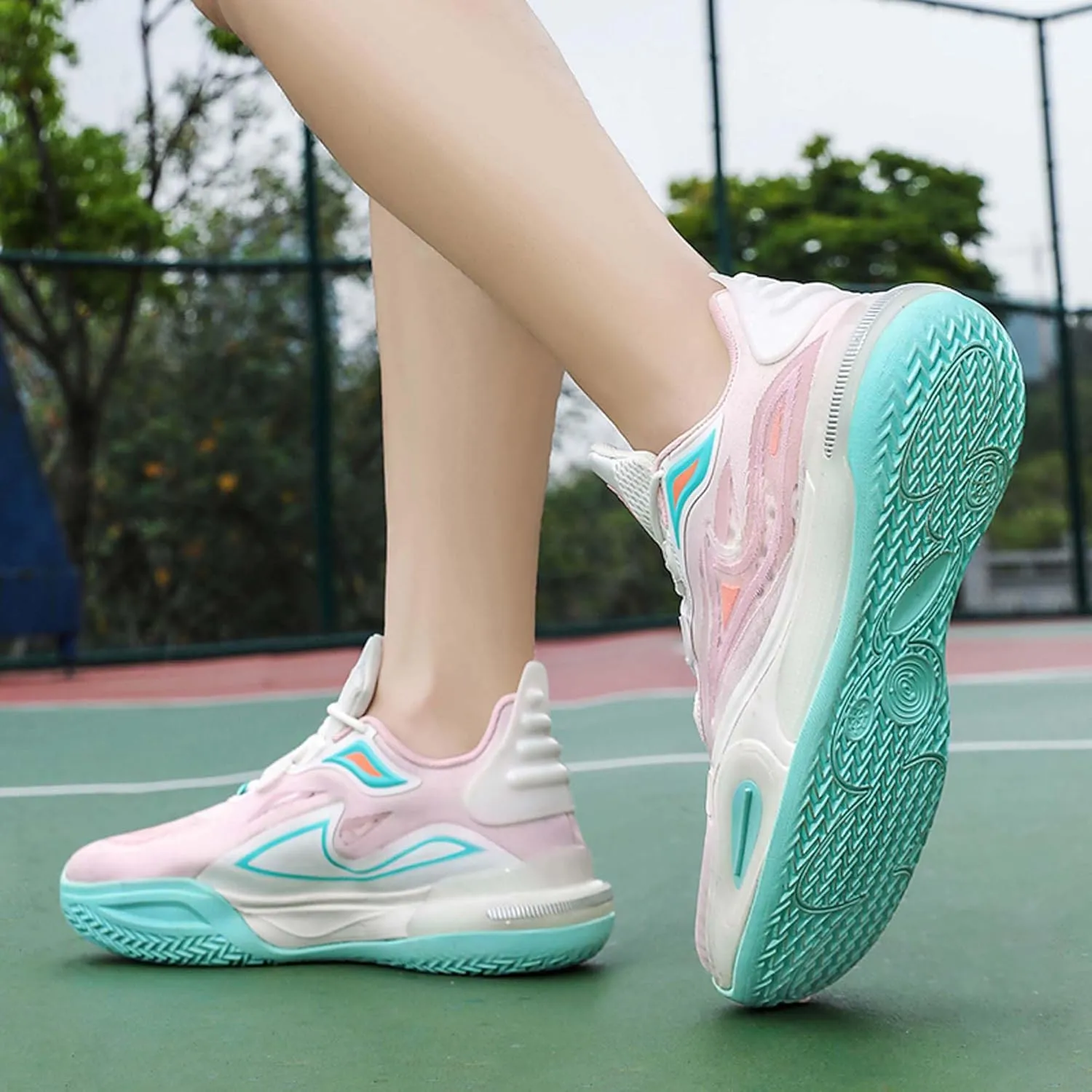 Men's Sports Basketball Shoes Fashion Sneakers Non-Slip Breathable Training Running Shoes Women's Outdoor Tennis Fitness Walking Sneakers