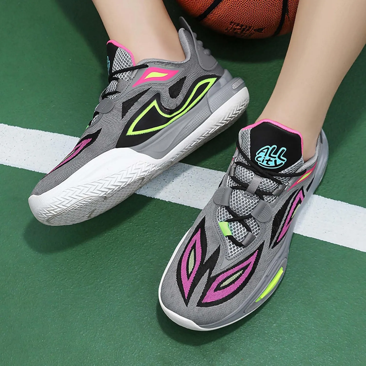 Men's Sports Basketball Shoes Fashion Sneakers Non-Slip Breathable Training Running Shoes Women's Outdoor Tennis Fitness Walking Sneakers
