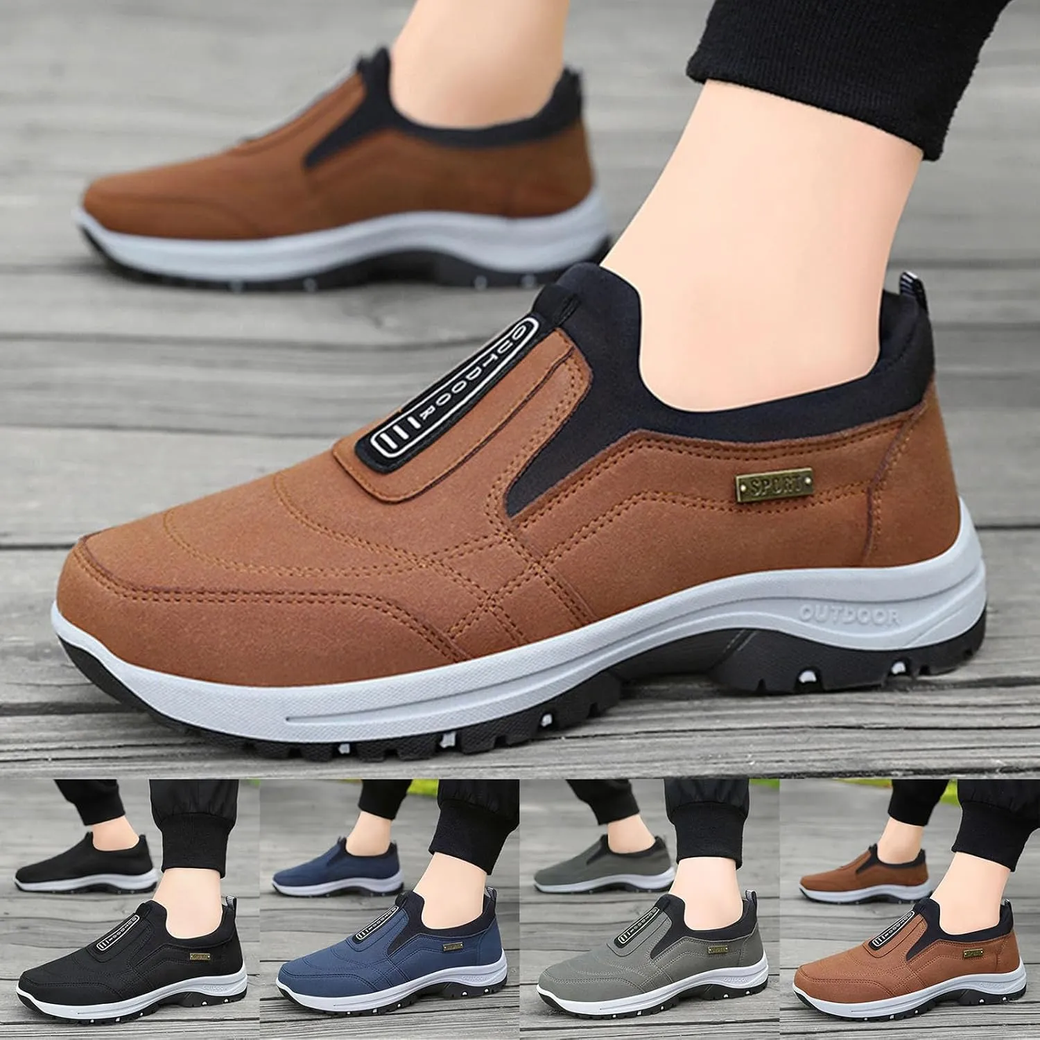 Men's Walking Shoes Sports Fashion Simple Running Classic Breathable Street Shoes