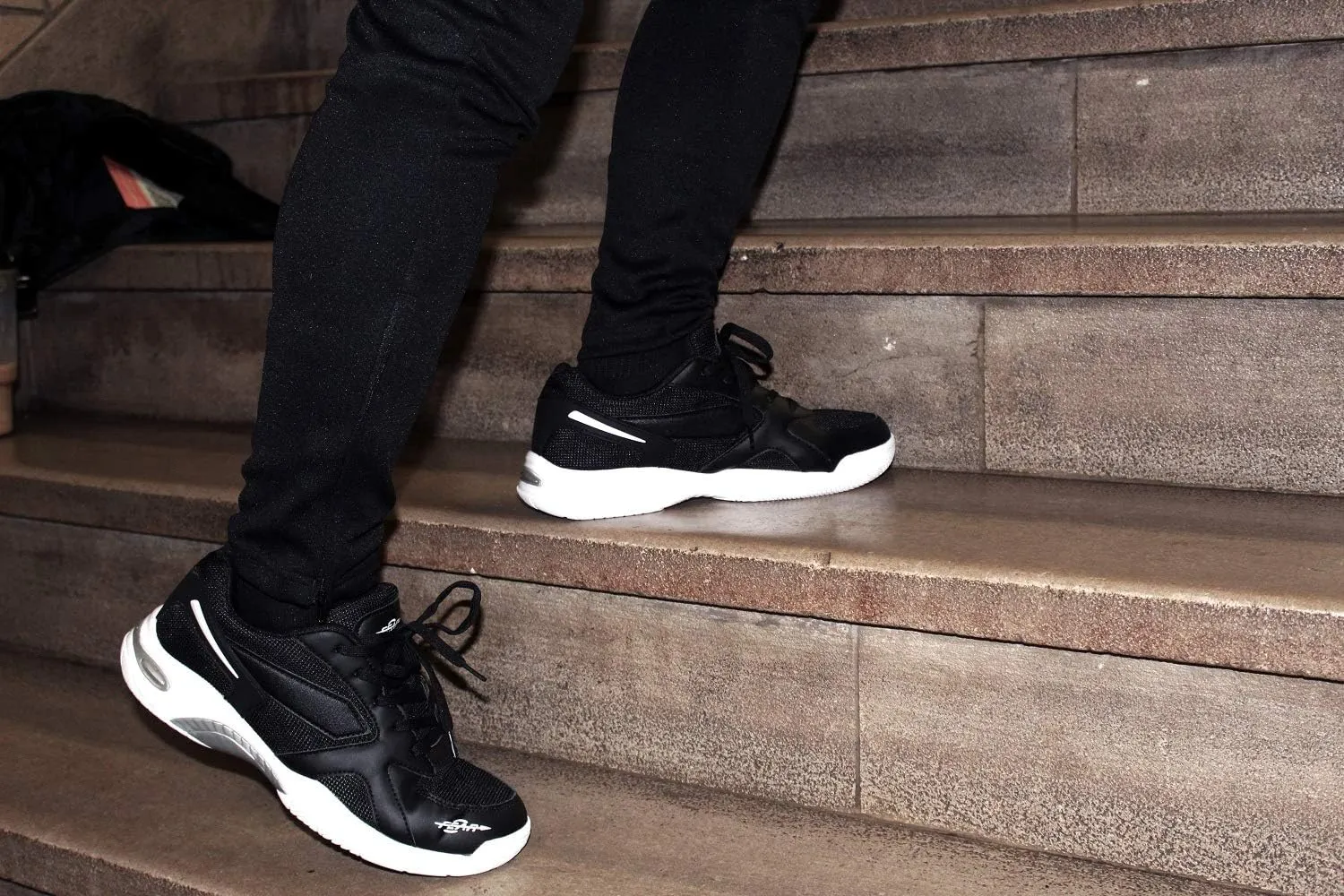 Mens Walking Shoes with High Arch Support, Orthopedic Sneakers with 4 Suppotive Insoles, Cushioned Athletic Running Shoes for Men, Comfortable Work Shoes - (Black, White)