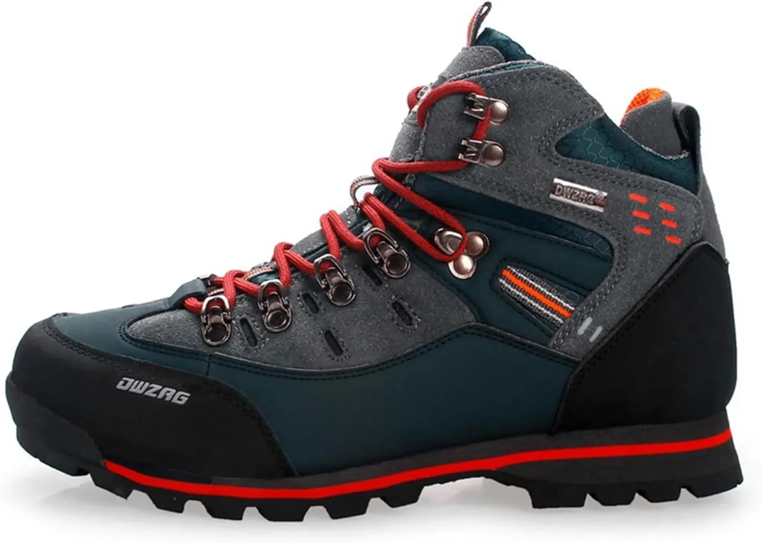 Men's Waterproof Leather mid Hiking Boots Outdoor Non-Slip Lightweight Trekking Sneakers