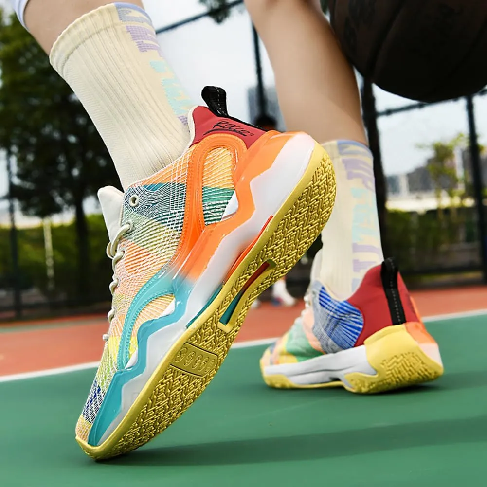 Mens Womens Basketball Shoes Breathable Non Slip Comfortable Unisex-Adult Outdoor Sport Shoe for Couples