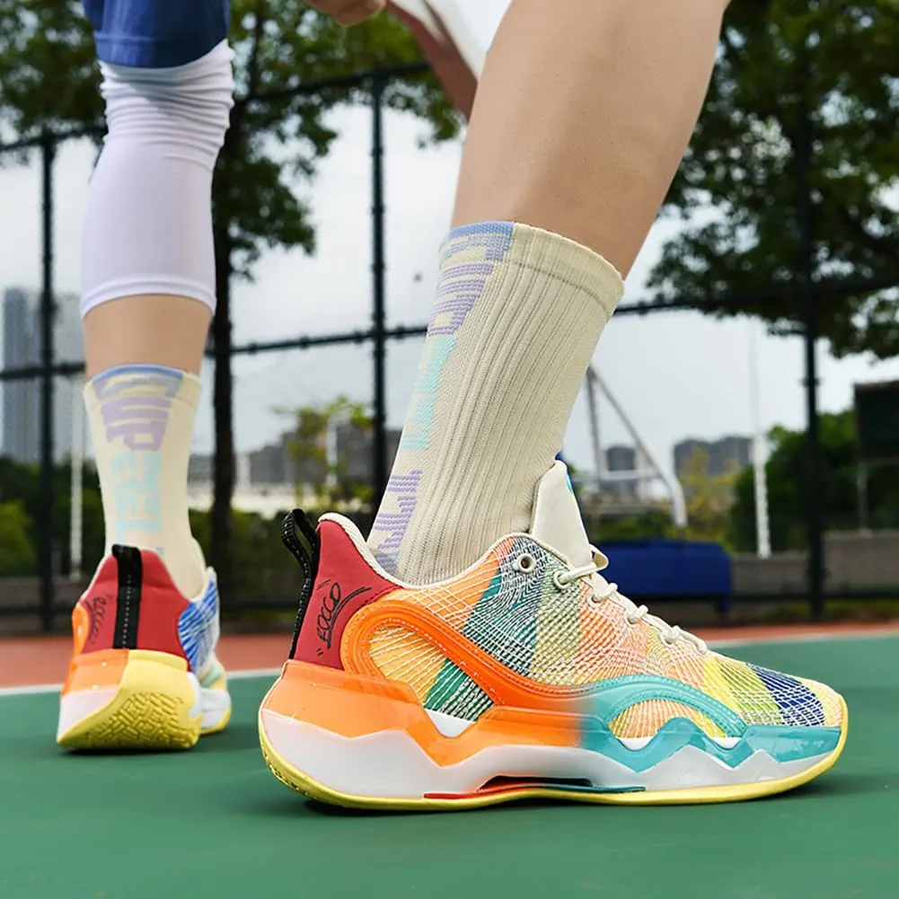 Mens Womens Basketball Shoes Breathable Non Slip Comfortable Unisex-Adult Outdoor Sport Shoe for Couples