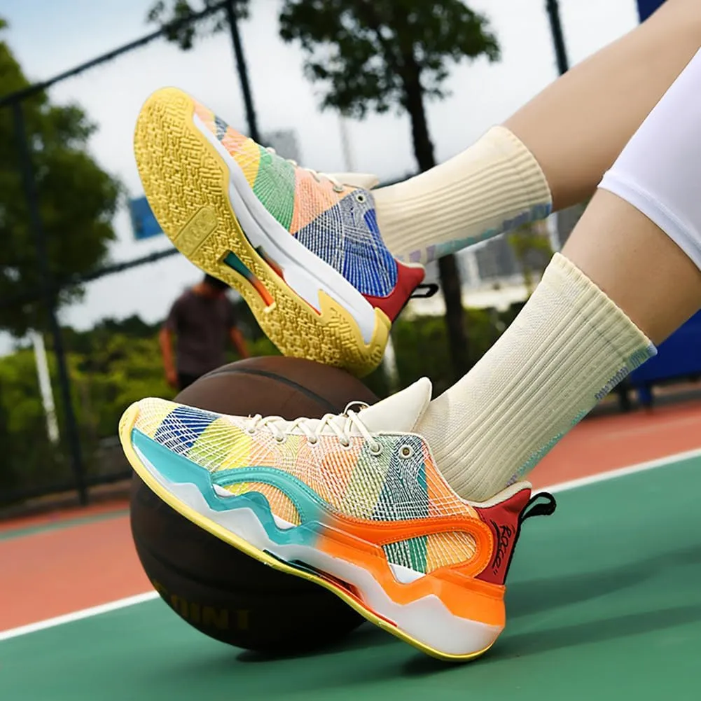 Mens Womens Basketball Shoes Breathable Non Slip Comfortable Unisex-Adult Outdoor Sport Shoe for Couples