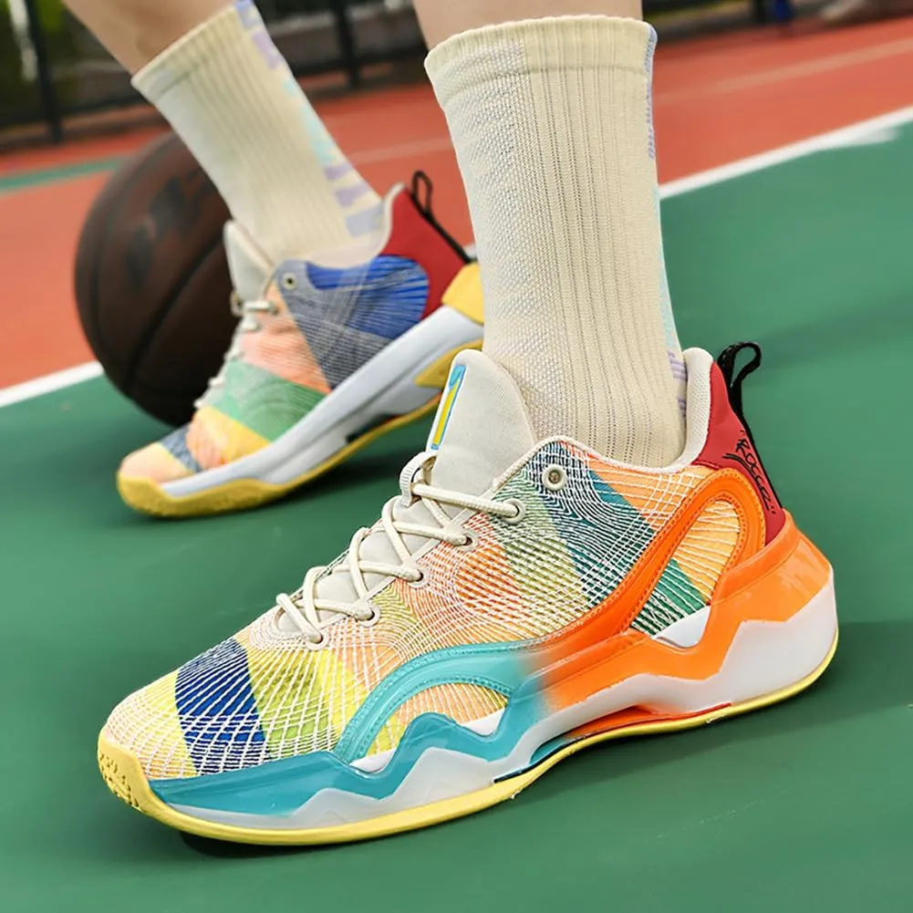 Mens Womens Basketball Shoes Breathable Non Slip Comfortable Unisex-Adult Outdoor Sport Shoe for Couples