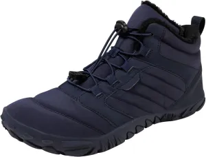 Mens Work Boots Slip On Hiking Sneakers Shoes with Fur Lined Working Shoes for Women Non-Slip Wide Outdoor Shoes Slip on Loafers Hike Grounded Footwear