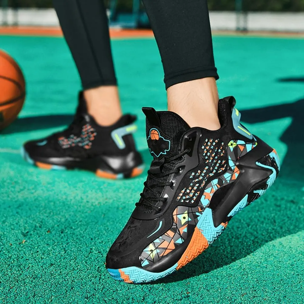 NCNDB Unisex Basketball Shoes Breathable Running Fashion Sneakers Anti Slip Cushion Sports Shoes for Running Walking Training