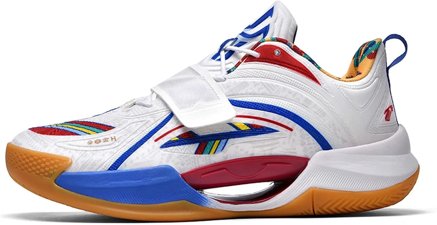 Neutral Fluorescent Basketball Shoes Fashion High Top Sneakers Breathable Anti-Slip Running Trainers Lightweight Breathable Outdoor Fitness Walking Jogging Shoes