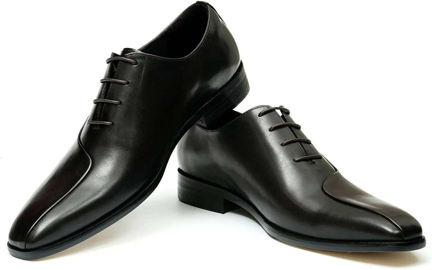 Oxfords Formal Dress Shoes for Men Genunie Leather Wingtip Toe Two Tone Derby Fashion Wedding Prom Shoes Mnes Tuxedo Comfortable Business Casual Shoes