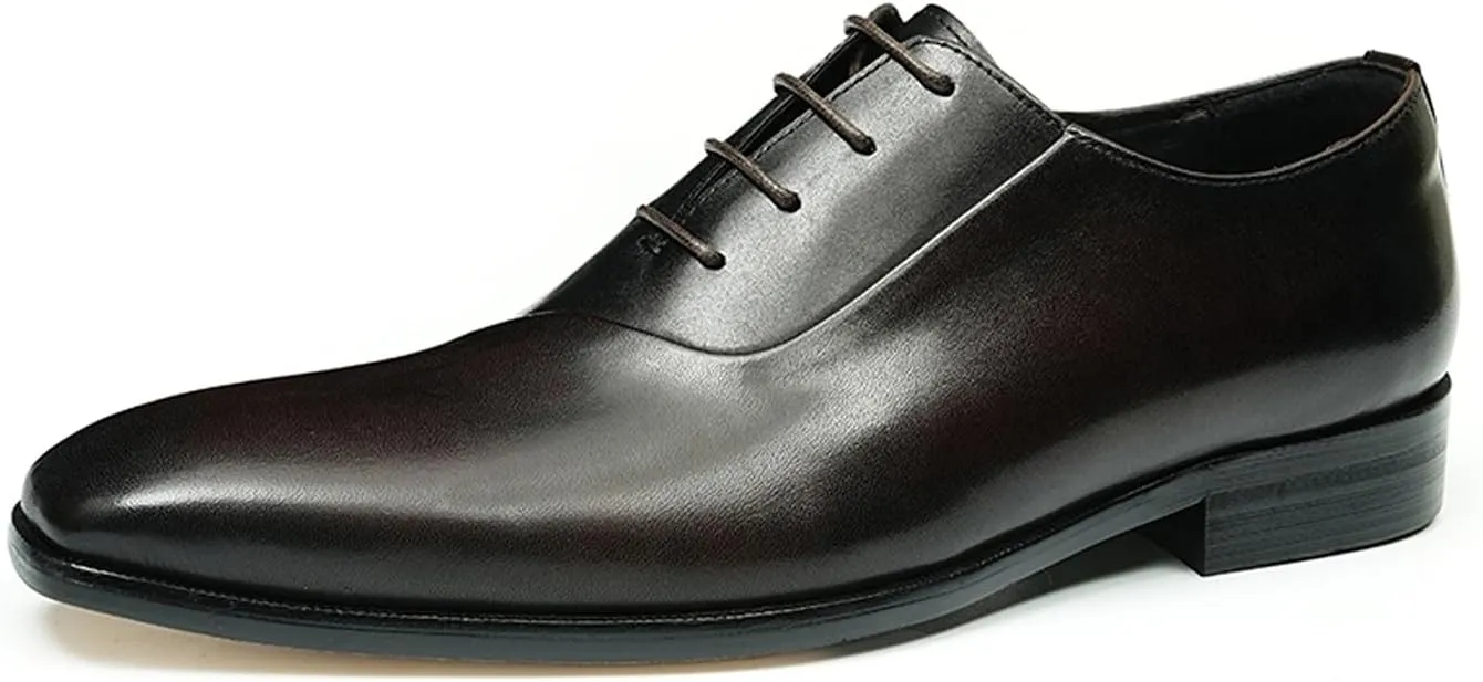 Oxfords Formal Dress Shoes for Men Genunie Leather Wingtip Toe Two Tone Derby Fashion Wedding Prom Shoes Mnes Tuxedo Comfortable Business Casual Shoes