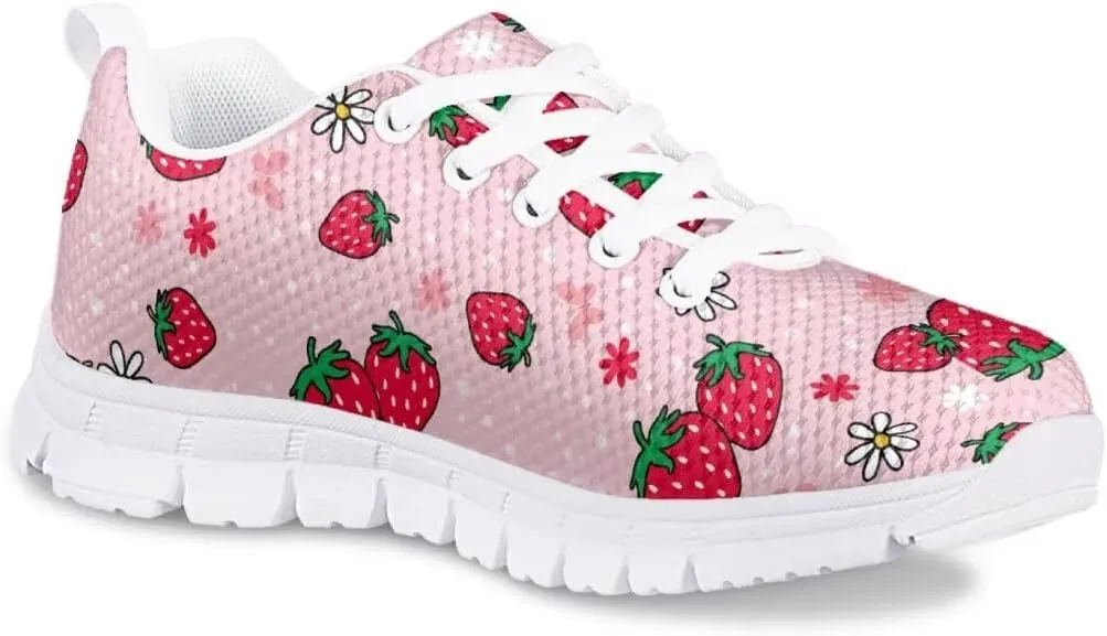 Pink Girls Sneakers Kids Lightweight Breathable School Athletic Running Walking Shoes