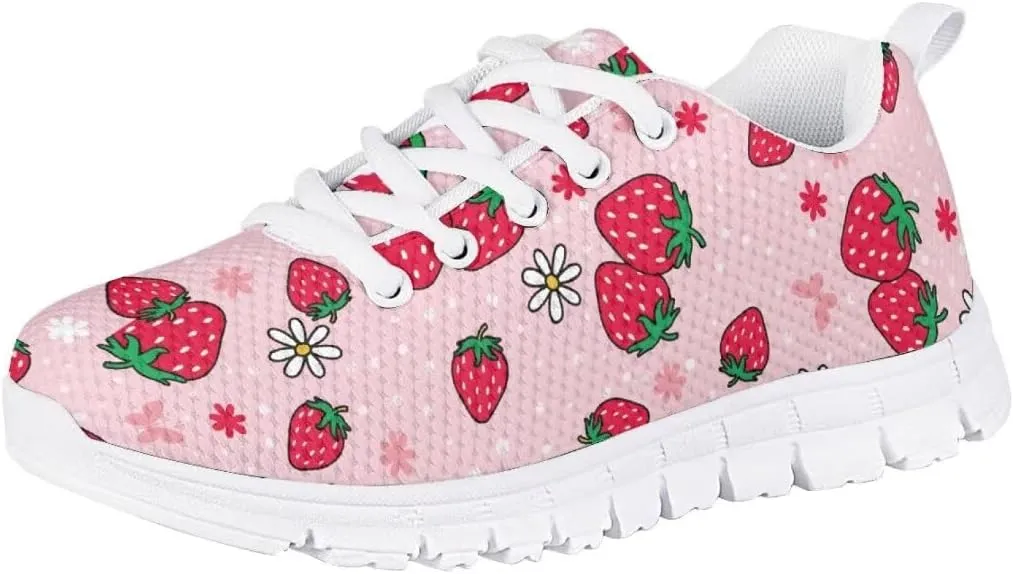 Pink Girls Sneakers Kids Lightweight Breathable School Athletic Running Walking Shoes