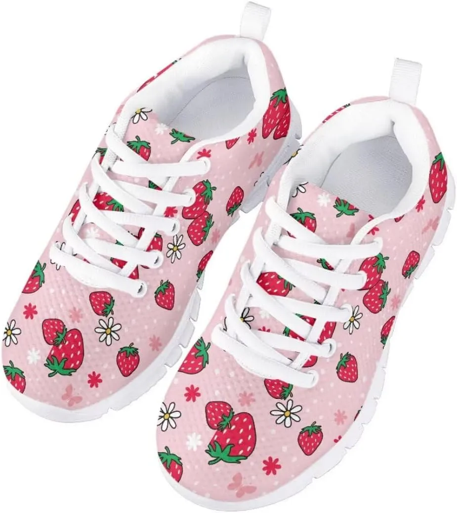 Pink Girls Sneakers Kids Lightweight Breathable School Athletic Running Walking Shoes