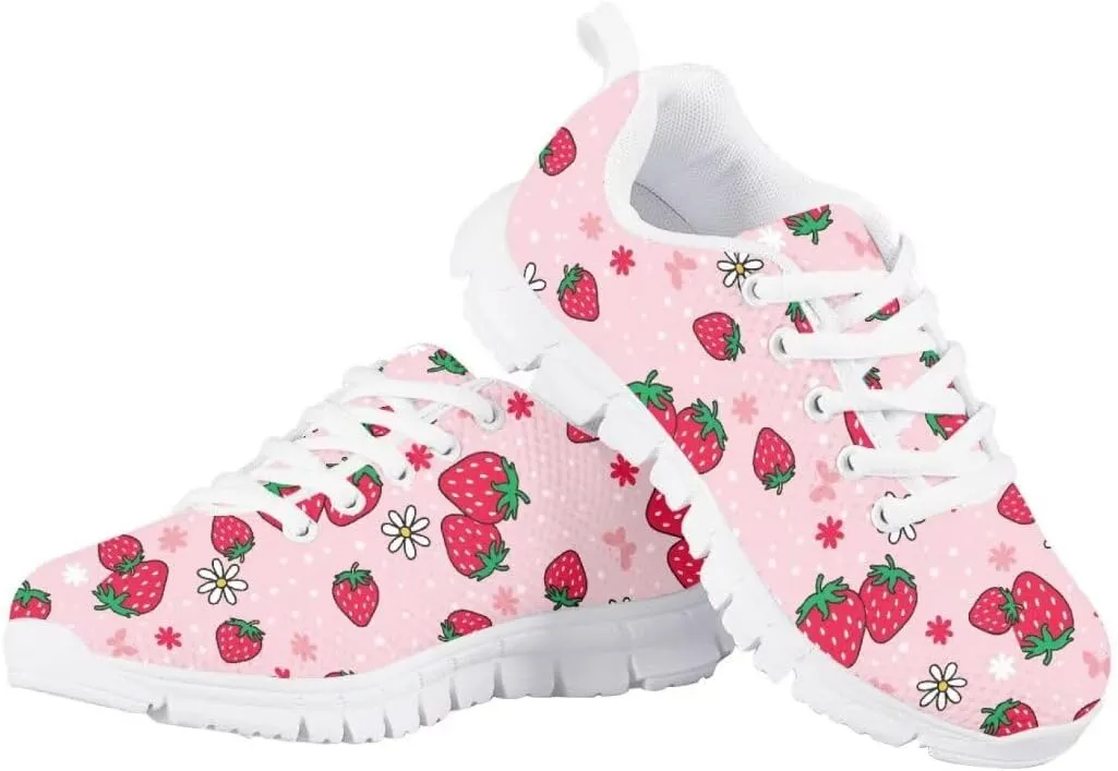 Pink Girls Sneakers Kids Lightweight Breathable School Athletic Running Walking Shoes