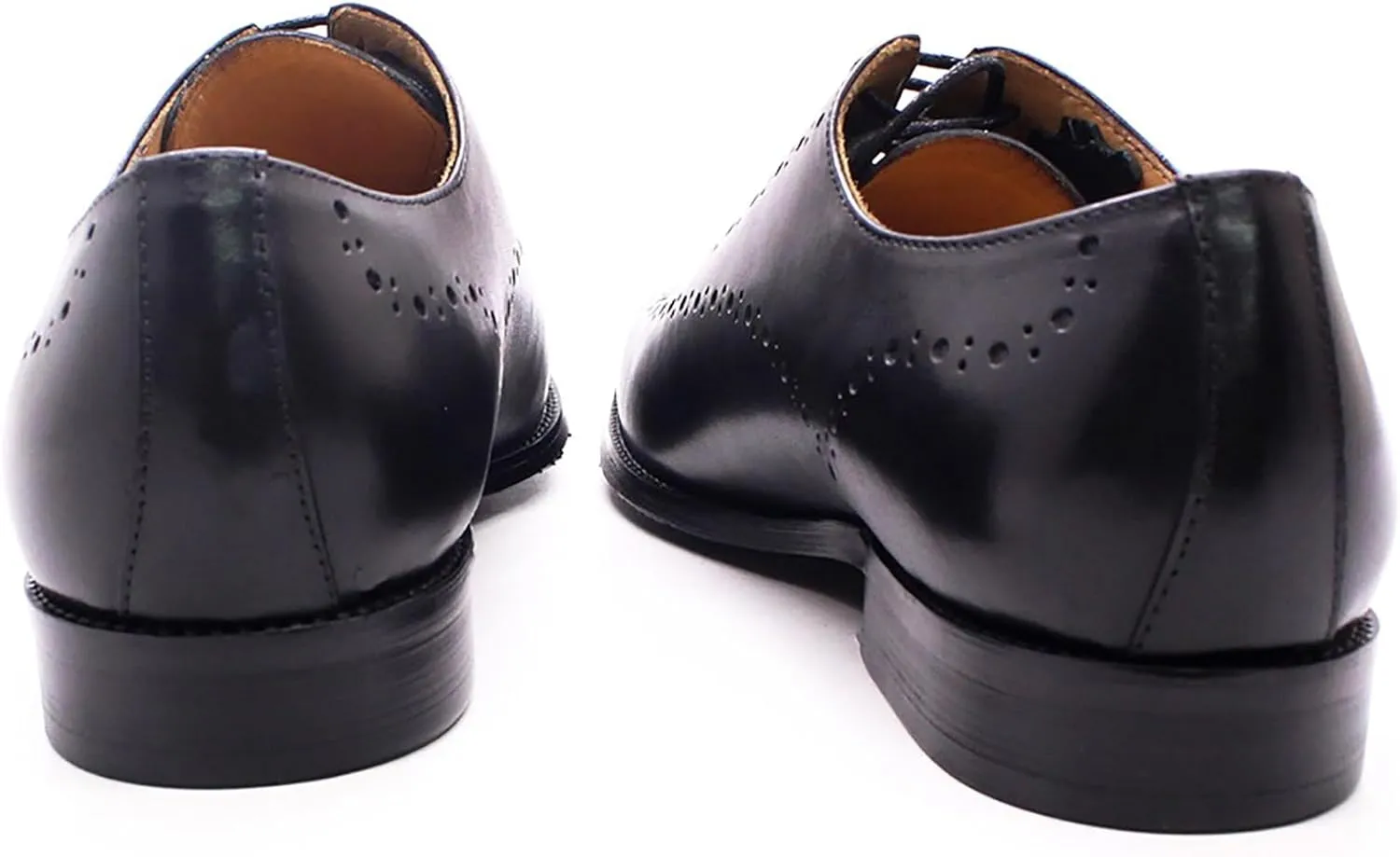 Santimon Mens Oxfords Casual Dress Formal Handmade Genuine Leather Brogues Derby Wedding Fashion Walking Shoes for Men