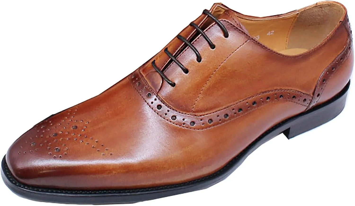 Santimon Mens Oxfords Casual Dress Genuine Leather Derby Wedding Tuxedo Formal Fashion Walking Shoes for Men