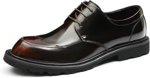 Santimon Mens Oxfords Formal Dress Derby Fashion Comfortable Wingtip Brogue Patent Leather Prom Shoes Tuxedo Wedding Business Causal Wide Shoes for Men