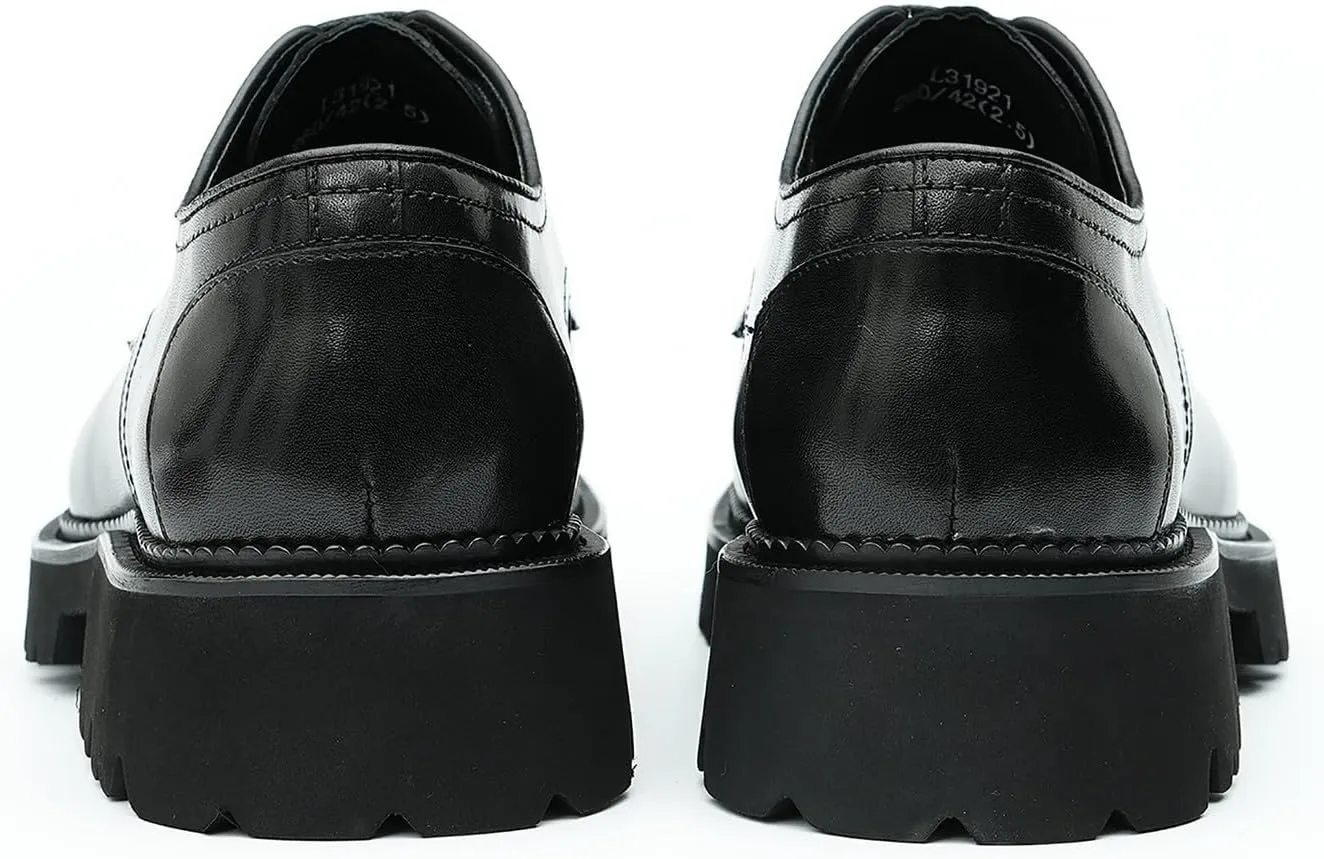 Santimon Men's Oxfords Formal Dress Genuine Leather Derby Fashion Business Causal Tuxedo Shoes Wedding Prom Shoes for Men