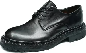 Santimon Mens Oxfords Formal Dress Genuine Leather Derby Fashion Goodyear Handcrafted Lace Up Shoes Prom Wedding Business Casual Tuxedo Comfortable Shoes for Men