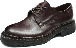 Santimon Mens Oxfords Formal Dress Genuine Leather Derby Fashion Goodyear Handcrafted Lace Up Shoes Prom Wedding Business Casual Tuxedo Comfortable Shoes for Men