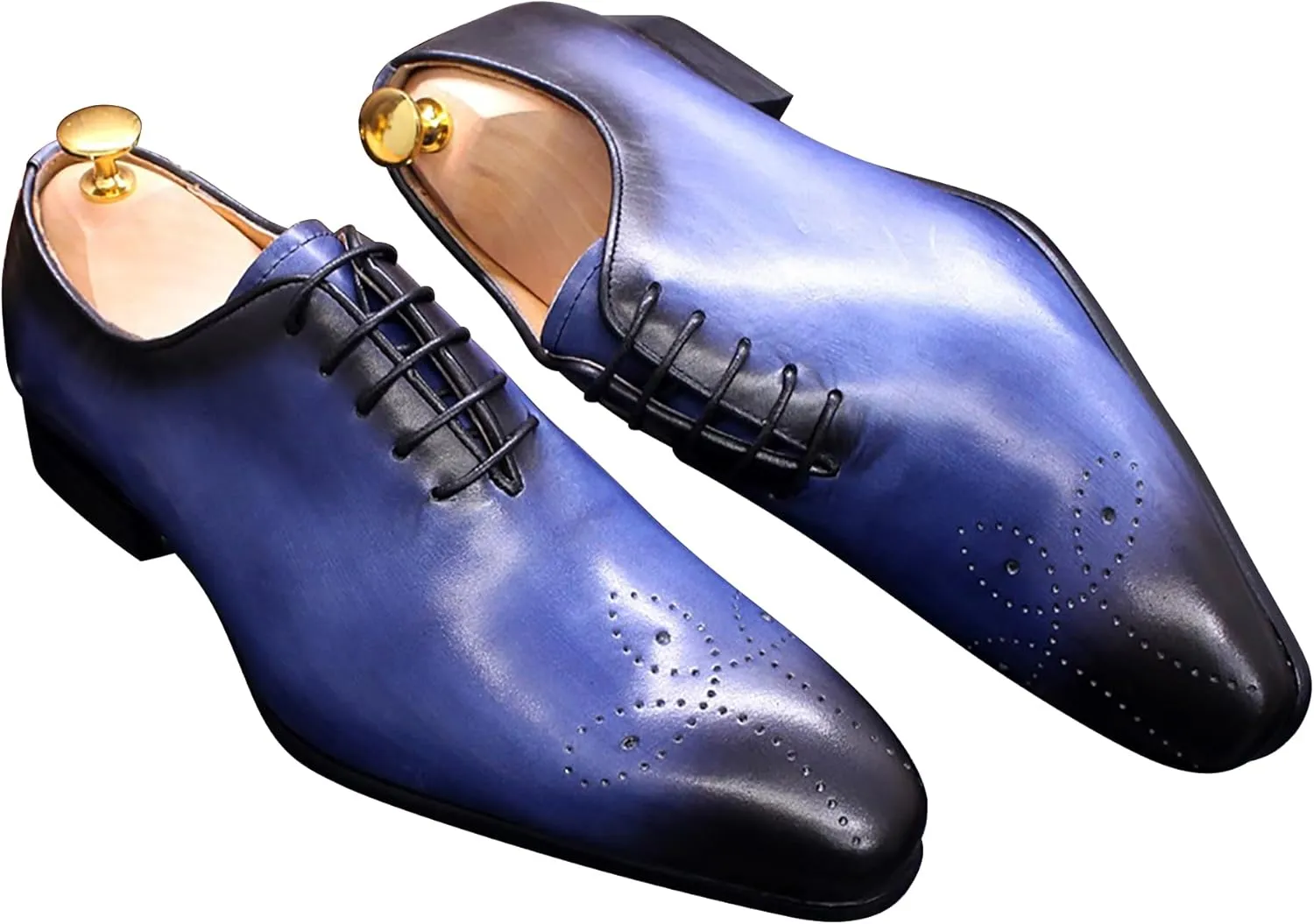 Santimon Mens Oxfords Formal Dress Genuine Leather Handmade Derby Casual Brogues Oxfords Tuxedo Fashion Walking Shoes for Men