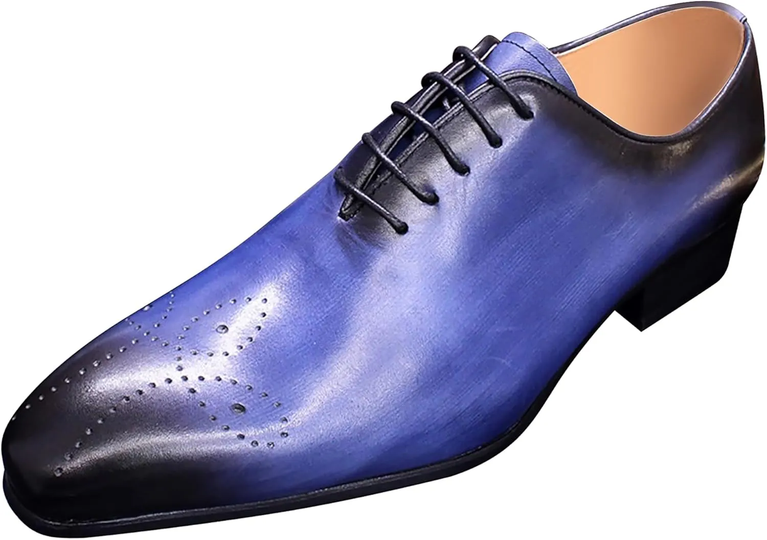 Santimon Mens Oxfords Formal Dress Genuine Leather Handmade Derby Casual Brogues Oxfords Tuxedo Fashion Walking Shoes for Men