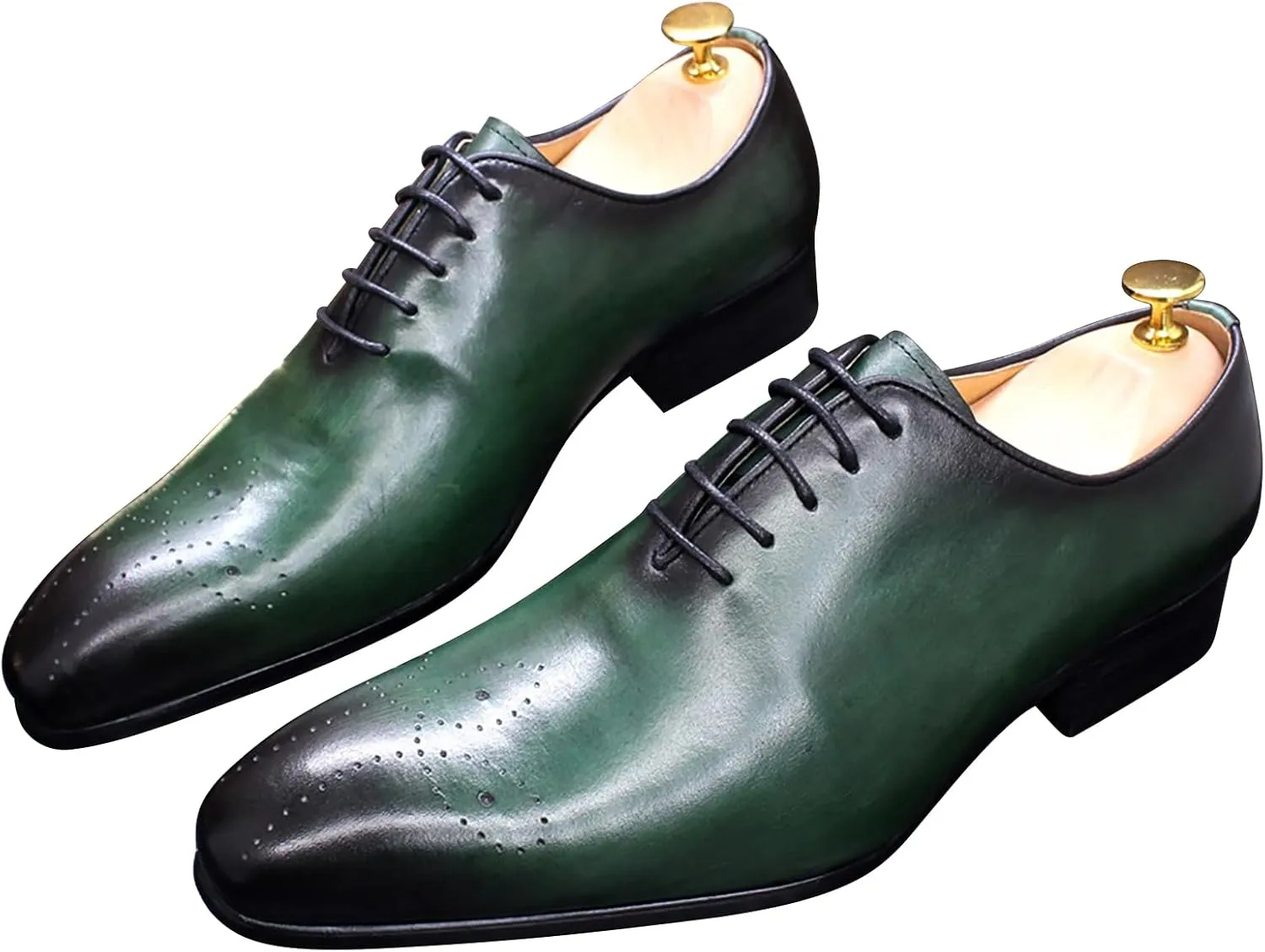 Santimon Mens Oxfords Formal Dress Genuine Leather Handmade Derby Casual Brogues Oxfords Tuxedo Fashion Walking Shoes for Men