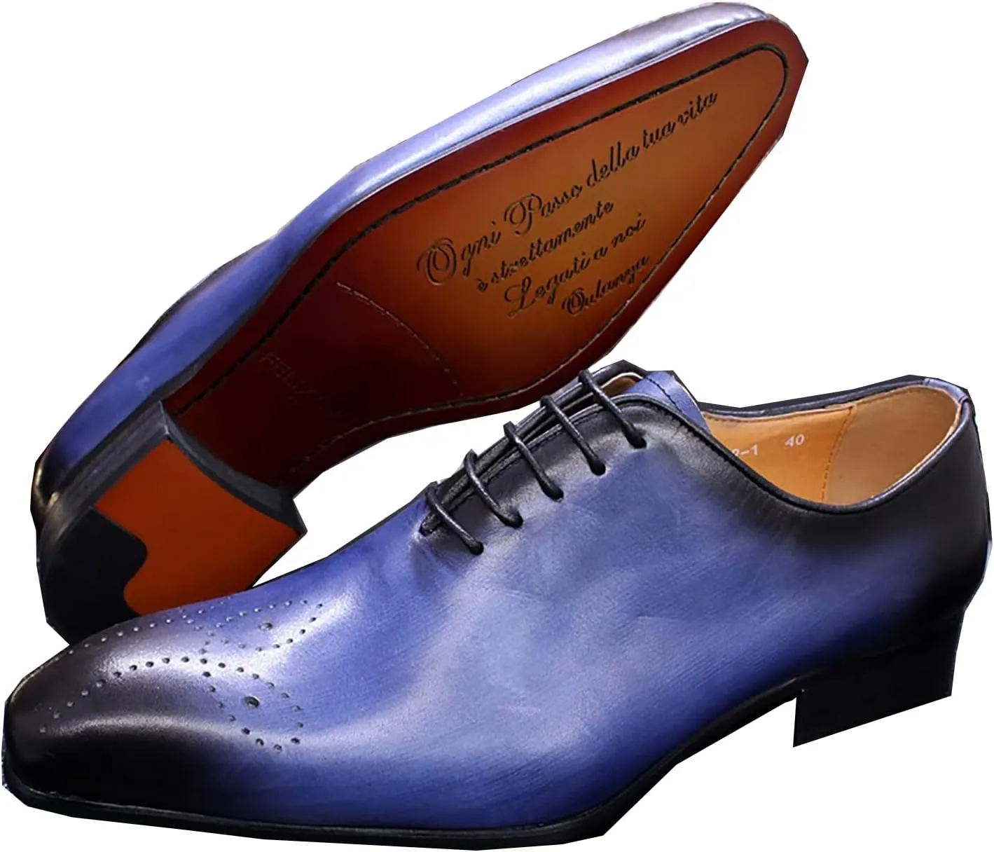 Santimon Mens Oxfords Formal Dress Genuine Leather Handmade Derby Casual Brogues Oxfords Tuxedo Fashion Walking Shoes for Men