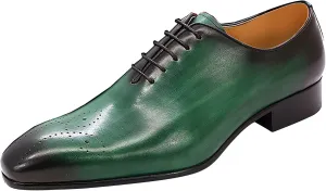 Santimon Mens Oxfords Formal Dress Genuine Leather Handmade Derby Casual Brogues Oxfords Tuxedo Fashion Walking Shoes for Men
