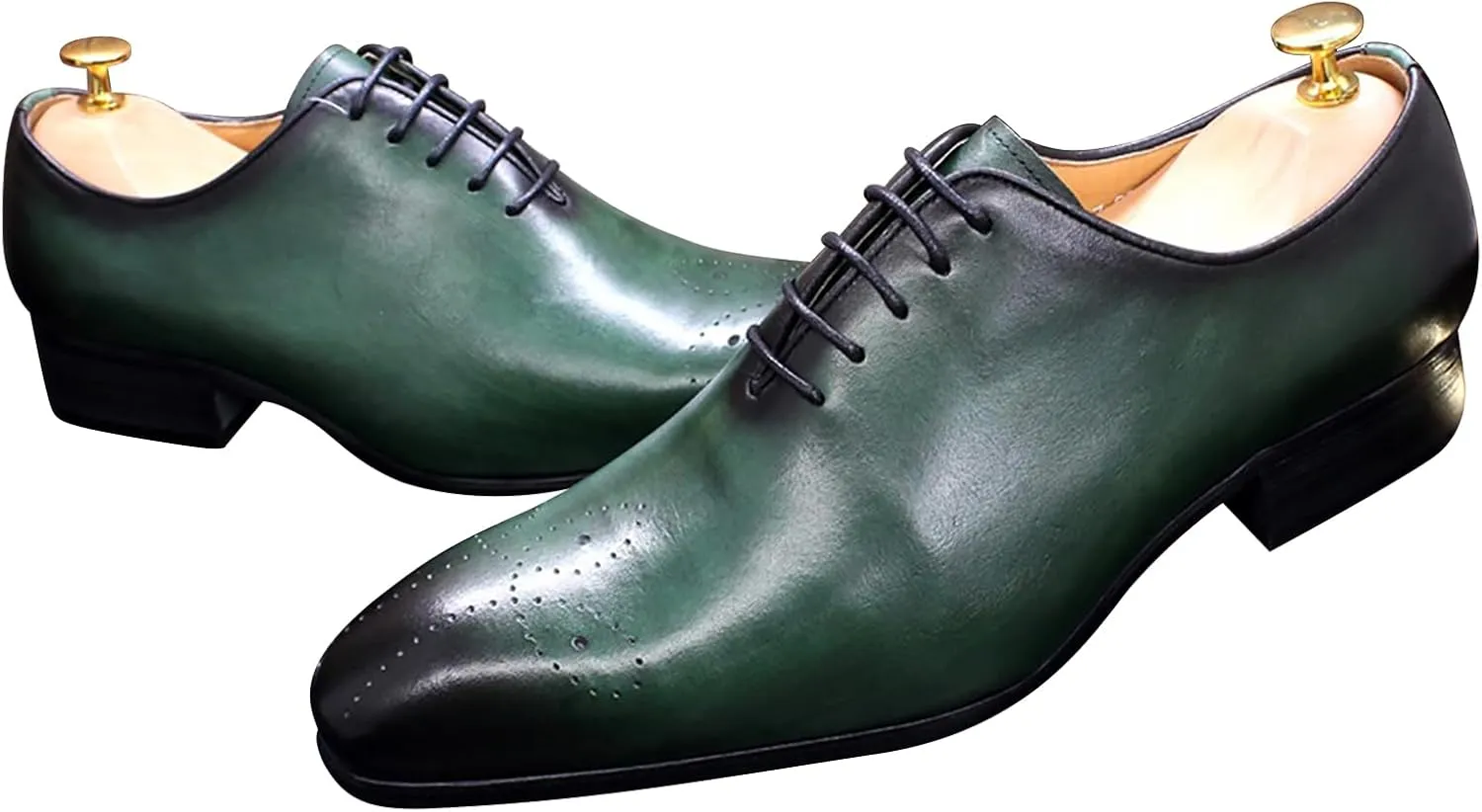 Santimon Mens Oxfords Formal Dress Genuine Leather Handmade Derby Casual Brogues Oxfords Tuxedo Fashion Walking Shoes for Men