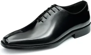 Santimon Mens Oxfords Formal Dress Shoes Fashion Prom Wedding Derby Business Tuxedo Patent Leather Whole Cut Oxfords Shoes for Men