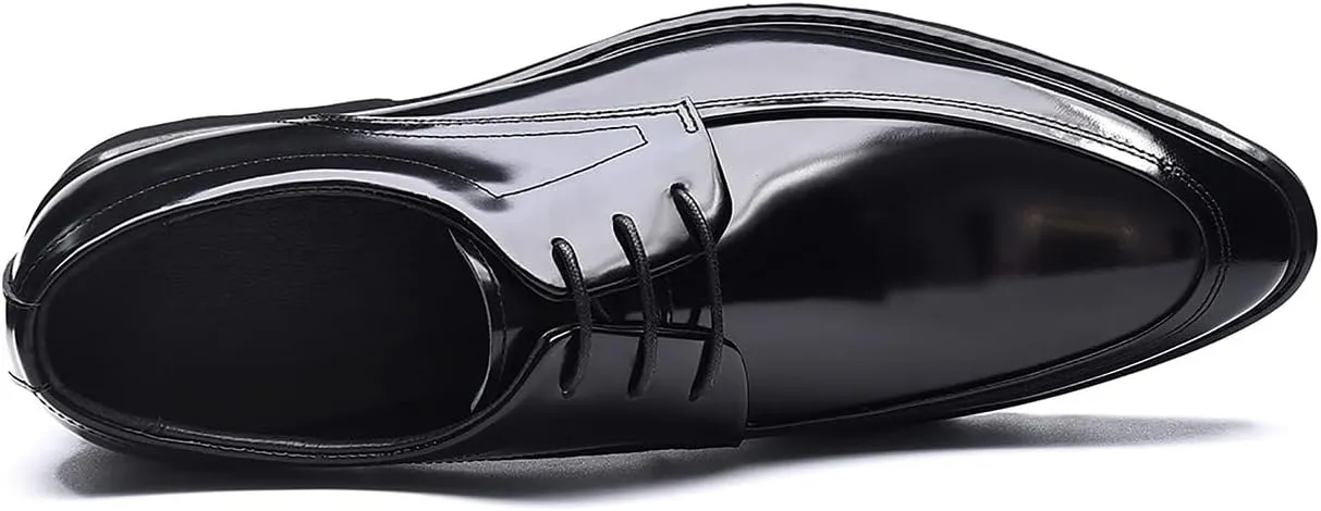 Santimon Men's Wingtip Oxfords Formal Dress Leather Derby Business Prom Wedding Fashion Casual Walking Shoes for Men