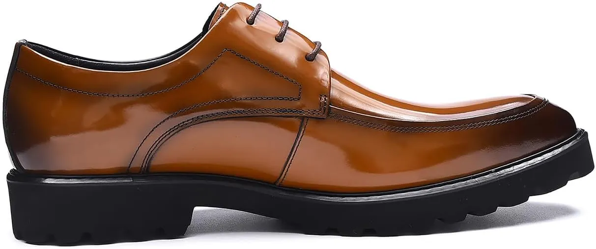 Santimon Men's Wingtip Oxfords Formal Dress Leather Derby Business Prom Wedding Fashion Casual Walking Shoes for Men