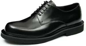Santimon Oxfords Shoes for Men Formal Dress Derby Genunie Leather Plain Toe Modern Suit Shoes Men's Fashion Lightweight Prom Wedding Tuxedo Business Causal Comfortable Shoes
