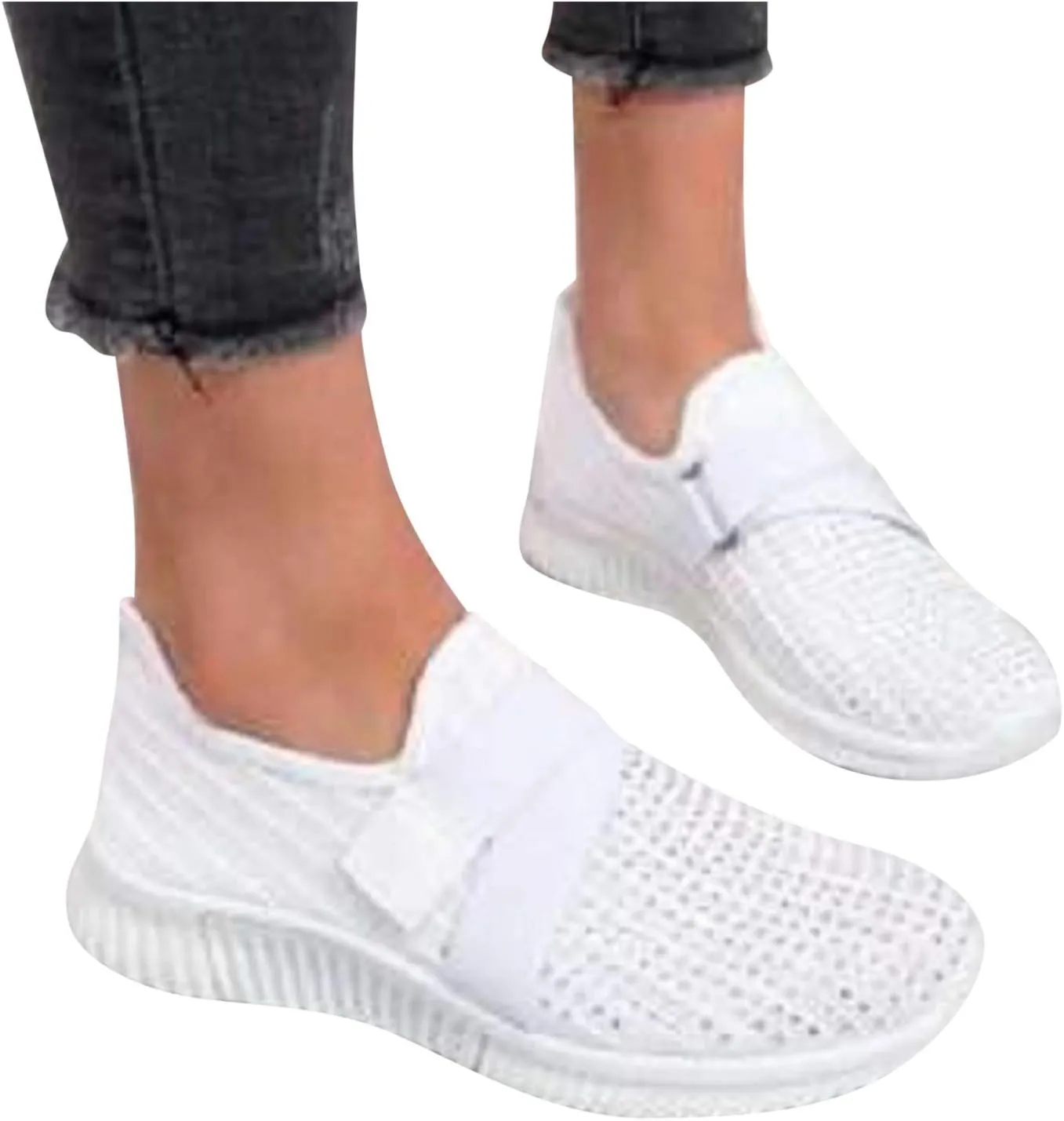 SBGMoSJ Black Platform Sneakers for Women Women's Athletic Shoes Wide Width Womens Shoes Casual Fall Loafers Womens Fashion Sneakers Lightweight Walking Casual Slip Ons Athletic Shoes Women Running