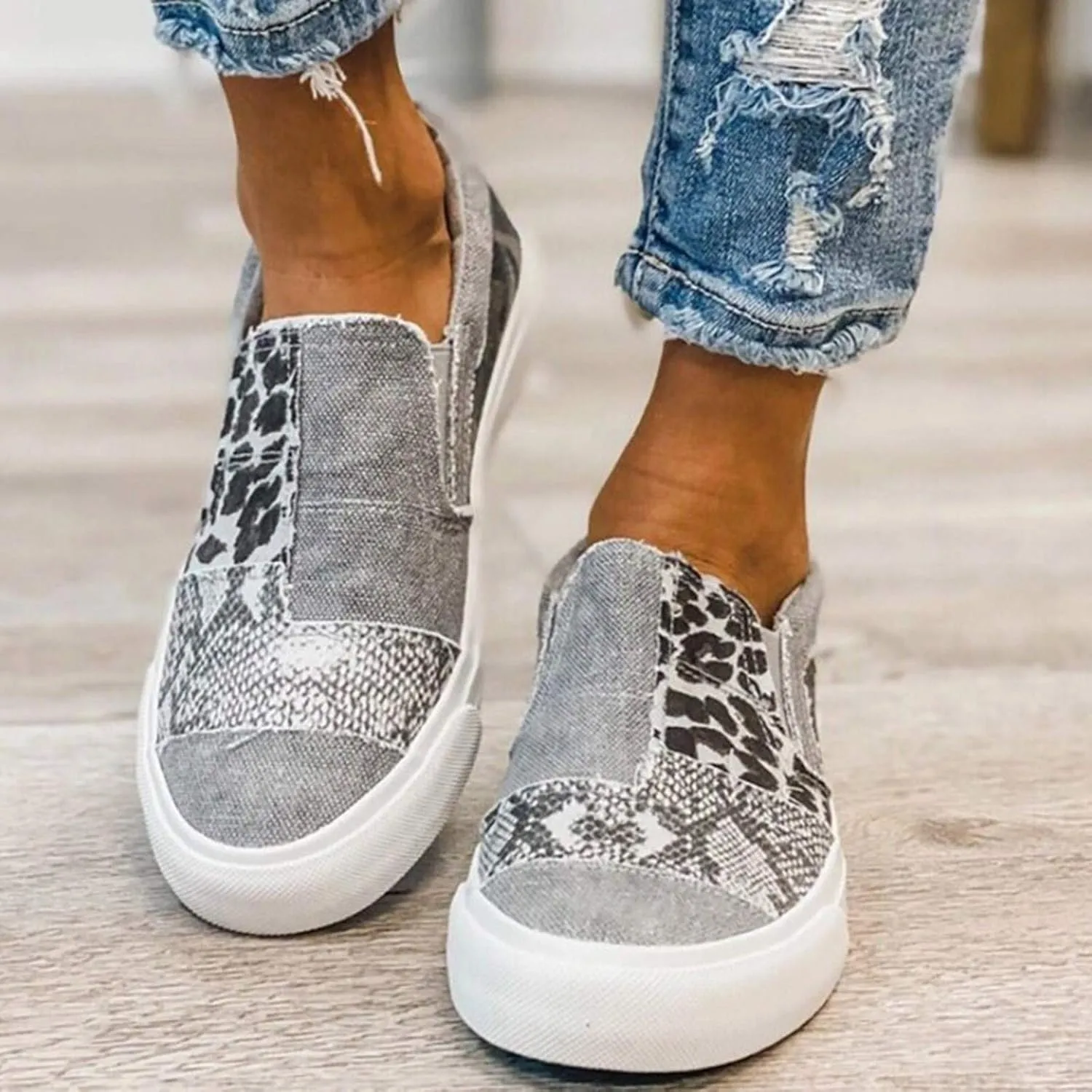 SBGMoSJ Extra Wide Women Walking Sneakers Size 8 X Wide Fall Dress Shoes for Women 2023 Comfy Walking Shoes for Women Slip Ons Womens Black Sneakers Size 9.5 Wide Zapatillas Sin Cordones para Mujer