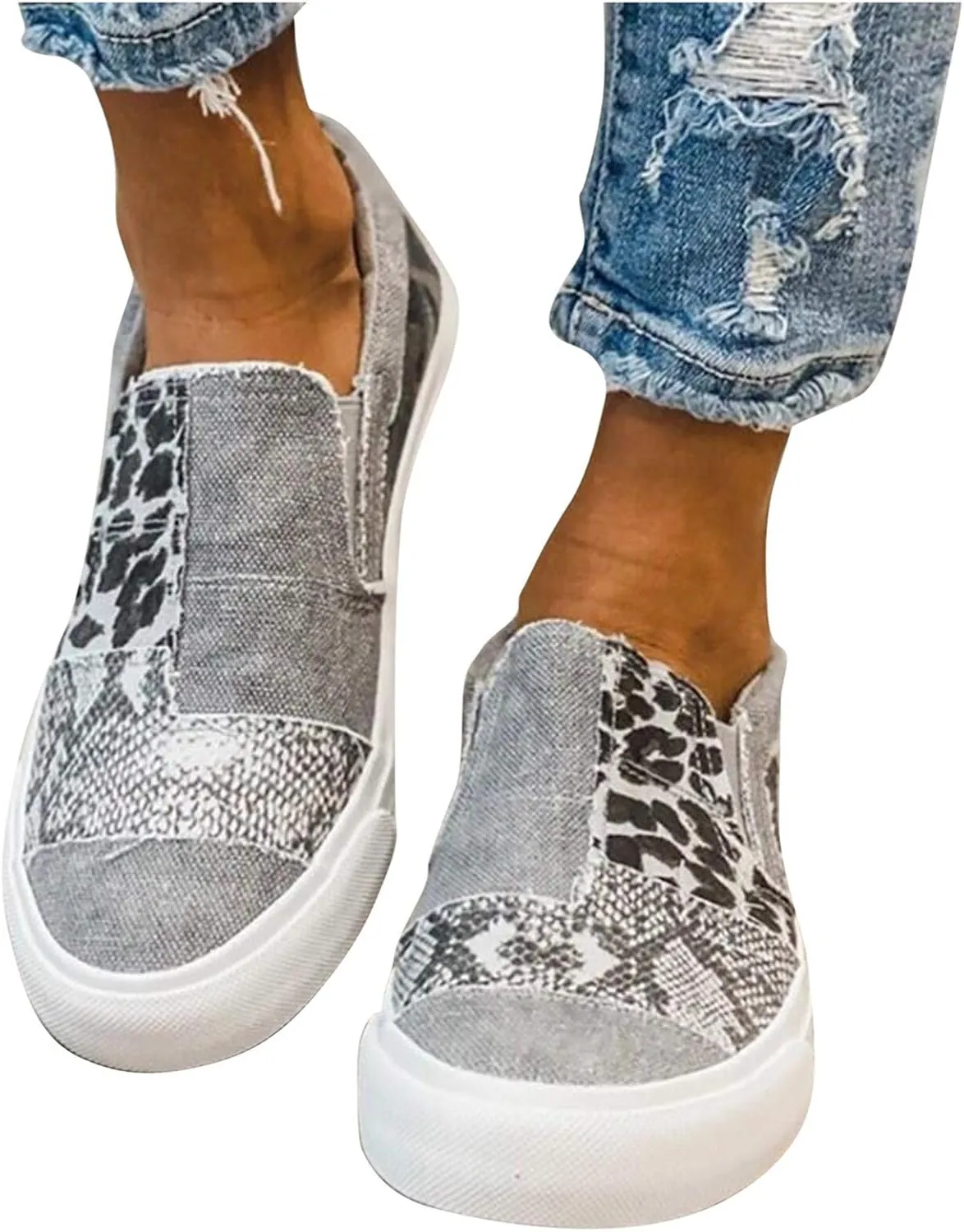SBGMoSJ Extra Wide Women Walking Sneakers Size 8 X Wide Fall Dress Shoes for Women 2023 Comfy Walking Shoes for Women Slip Ons Womens Black Sneakers Size 9.5 Wide Zapatillas Sin Cordones para Mujer