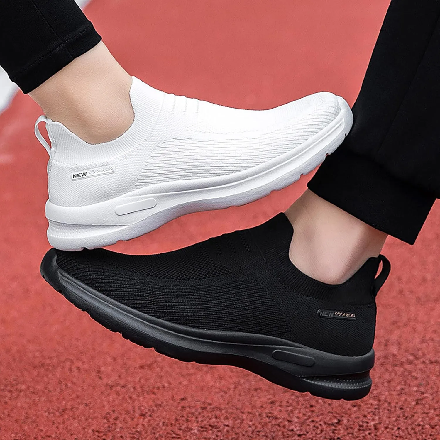 SBGMoSJ Plantar Fasciitis Black Work Shoes Women Non Slip Slip On Shoes Women Wide Toe Black Shoes Women Sneakers Size 11.5 Womens Platform Sneakers White Tennis Shoes Women Size 6 Wide