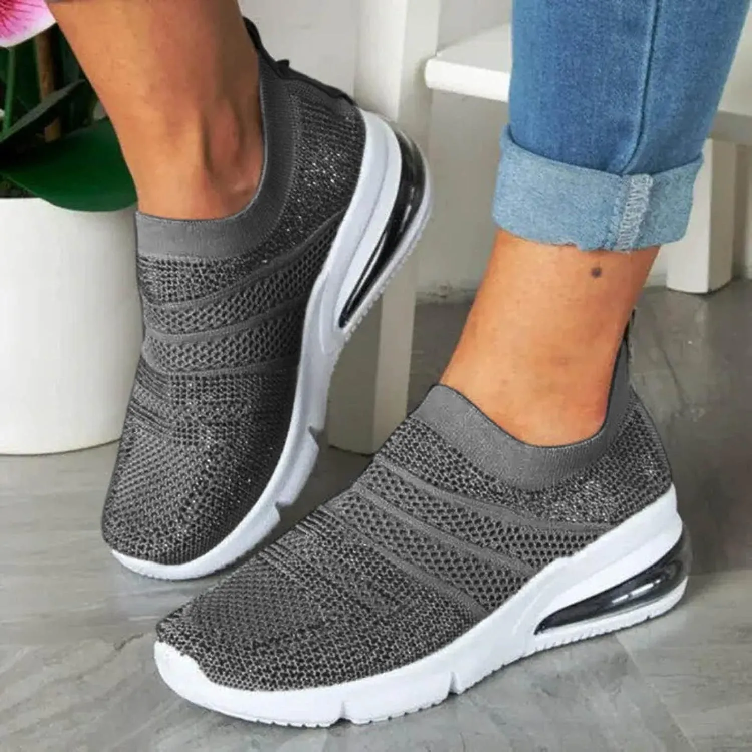 SBGMoSJ Sneakers for Women Fashion Sneakers Tennis Shoes Slip On Shoes Women Winter Sneakers Gym Shoes Women Slip Ons Women Sneakers Comfy Shoes for Women Dressy