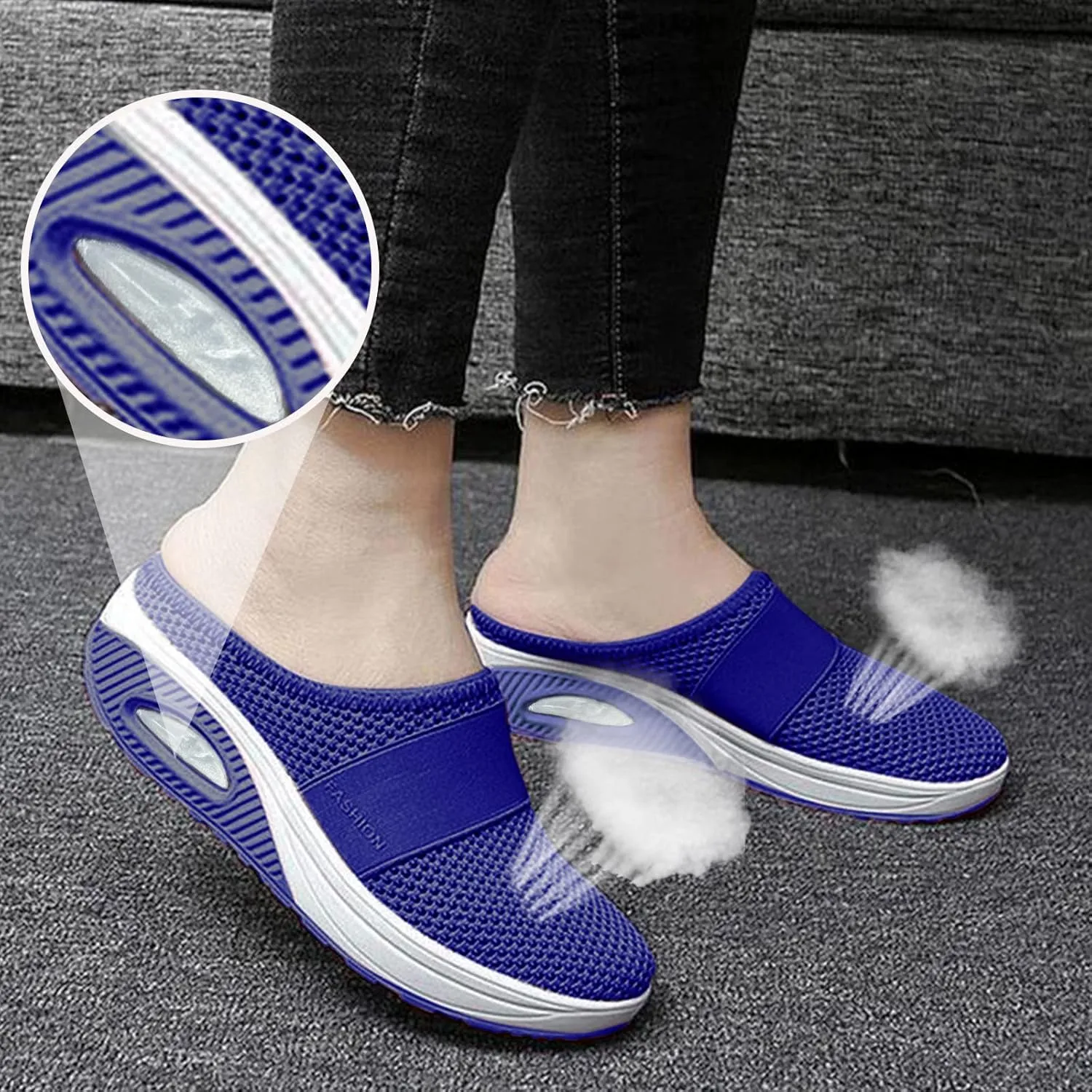SBGMoSJ Walking Sneakers for Women Wide Width Women Slip On Sneakers Memory Foam Black Shoes Women Casual Slip On Casual Sneakers for Women 2023 Black Slip On Tennis Shoes Ladies