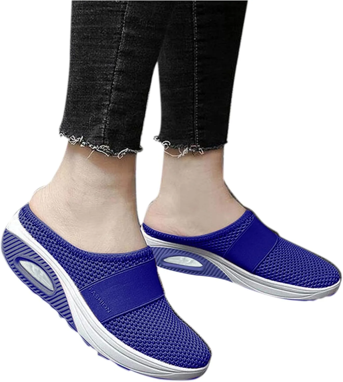 SBGMoSJ Walking Sneakers for Women Wide Width Women Slip On Sneakers Memory Foam Black Shoes Women Casual Slip On Casual Sneakers for Women 2023 Black Slip On Tennis Shoes Ladies