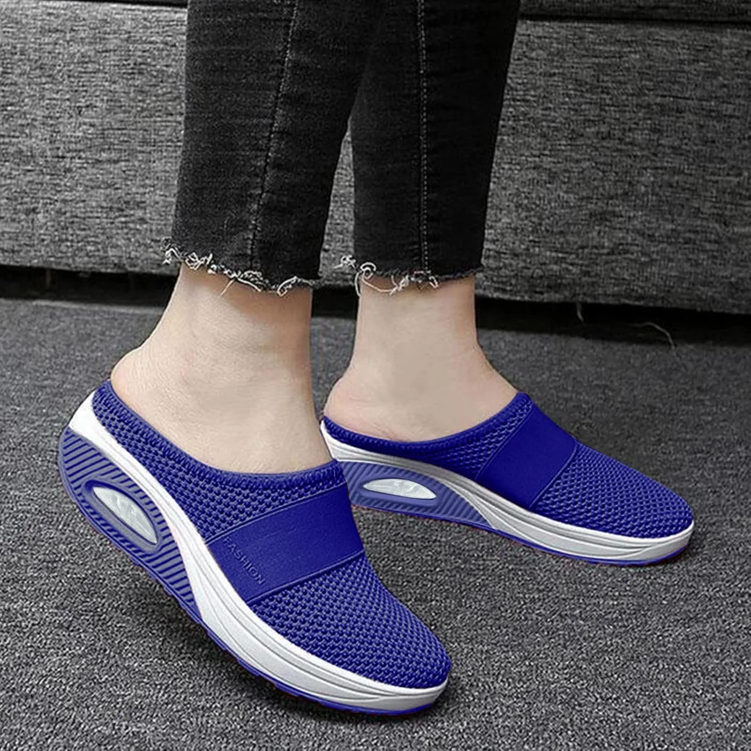 SBGMoSJ Walking Sneakers for Women Wide Width Women Slip On Sneakers Memory Foam Black Shoes Women Casual Slip On Casual Sneakers for Women 2023 Black Slip On Tennis Shoes Ladies